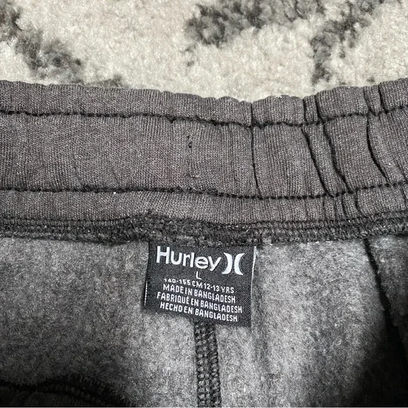 Girls Hurley Dark Charcoal Grey Tie Dye Jogger Sweatpants - Picture 3 of 6